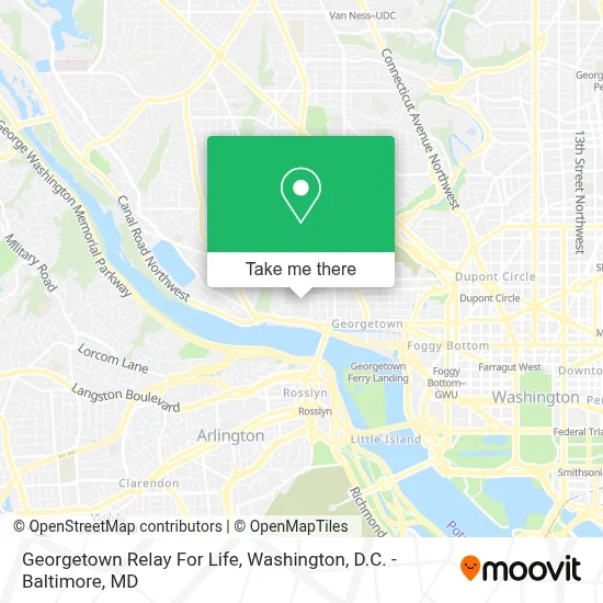 Georgetown Relay For Life map