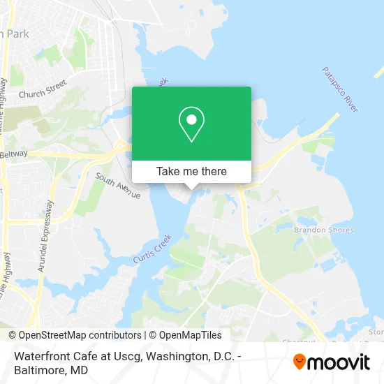 Waterfront Cafe at Uscg map