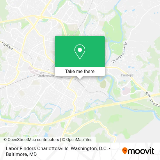 Labor Finders Charlottesville map
