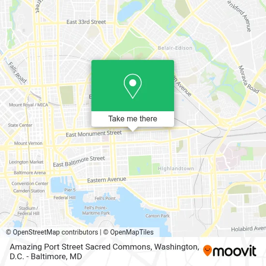 Amazing Port Street Sacred Commons map