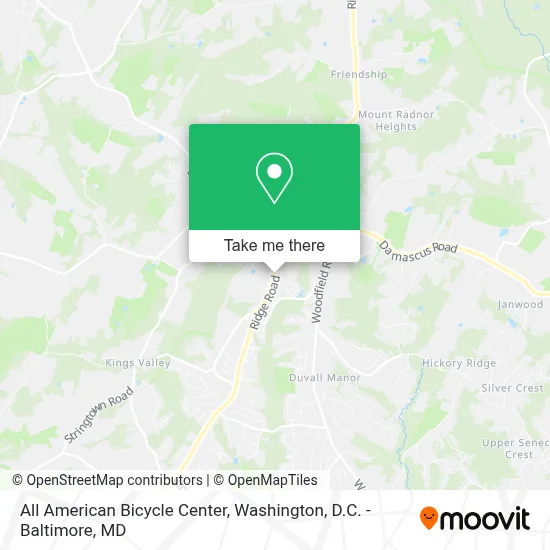 All American Bicycle Center map