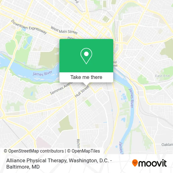 Alliance Physical Therapy map