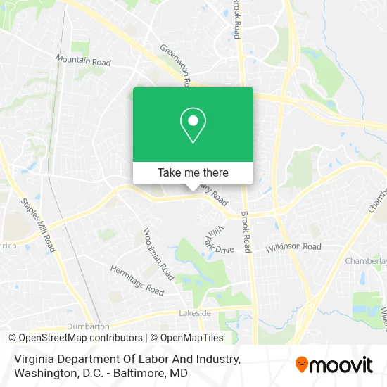 Virginia Department Of Labor And Industry map