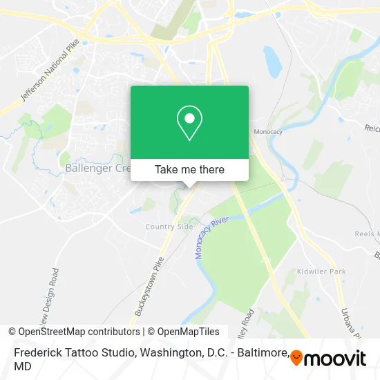 Frederick Tattoo Studio map