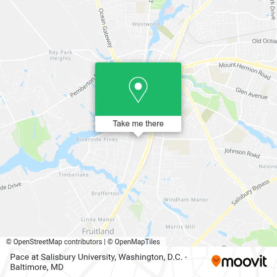 Pace at Salisbury University map
