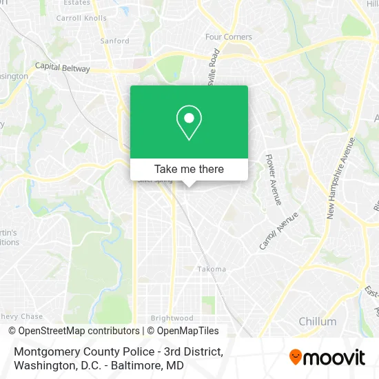 Montgomery County Police - 3rd District map