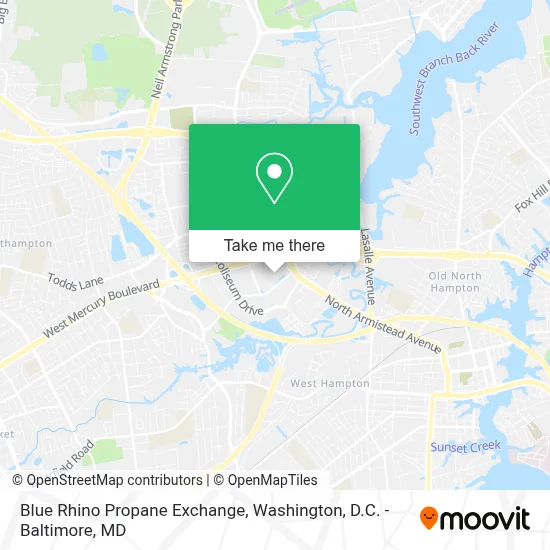 Blue Rhino Propane Exchange map