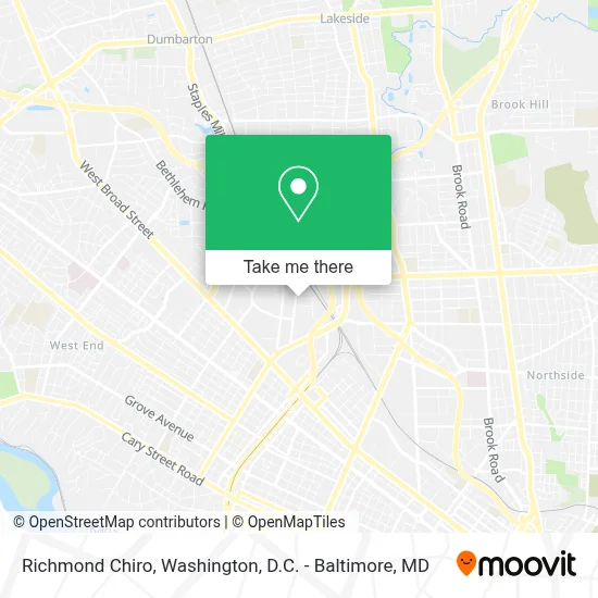 Richmond Chiro map