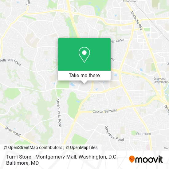 Tumi Store - Montgomery Mall map