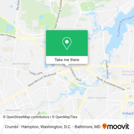 Crumbl - Hampton map