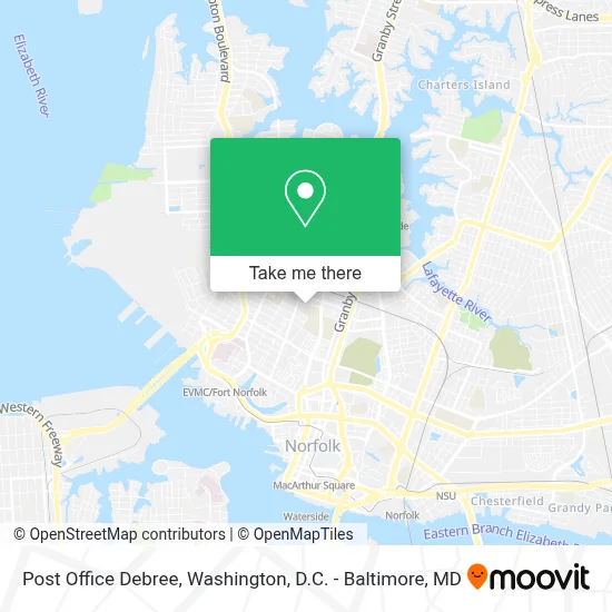 Post Office Debree map