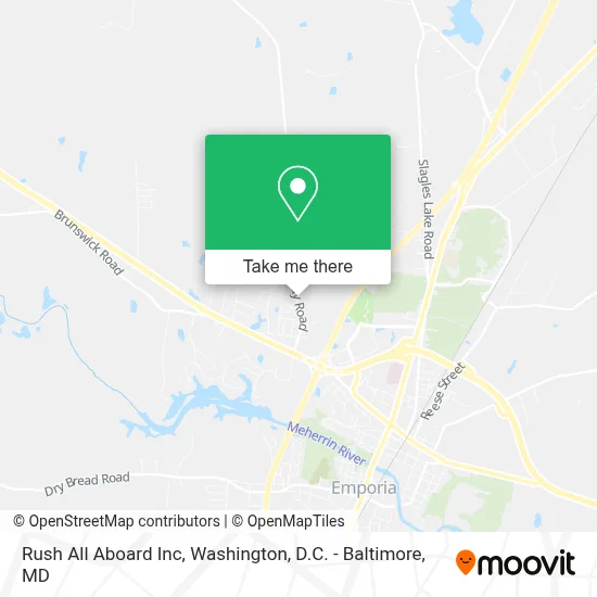 Rush All Aboard Inc map