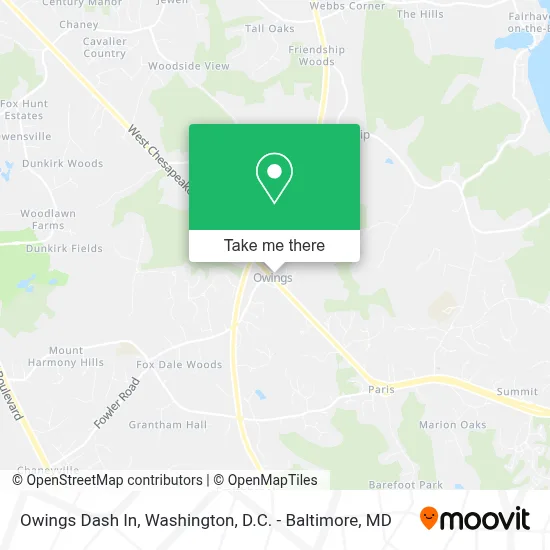 Owings Dash In map