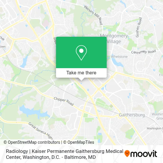 Radiology | Kaiser Permanente Gaithersburg Medical Center map