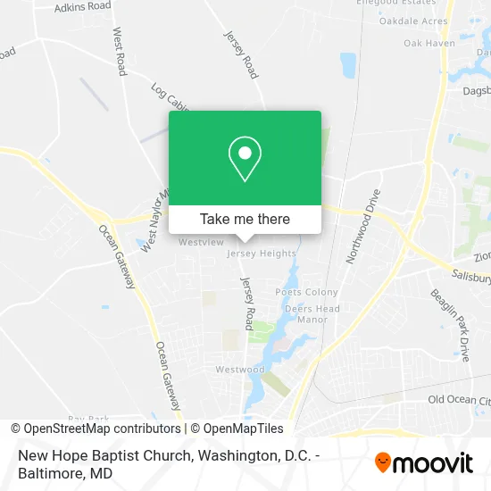 New Hope Baptist Church map