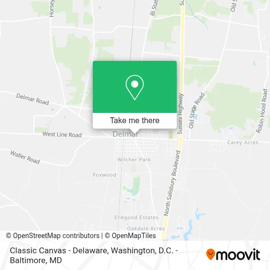 Classic Canvas - Delaware map