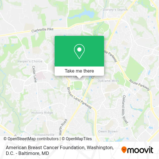 American Breast Cancer Foundation map