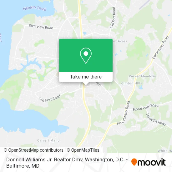 Donnell Williams Jr. Realtor Dmv map