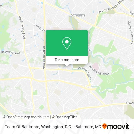 Team Of Baltimore map