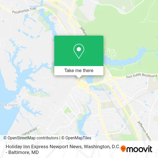 Holiday Inn Express Newport News map