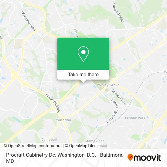 Procraft Cabinetry Dc map