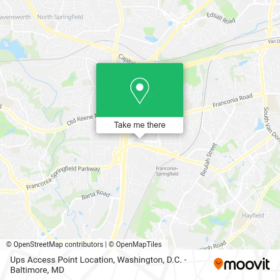Ups Access Point Location map