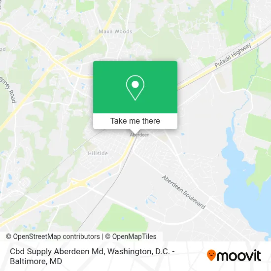 Cbd Supply Aberdeen Md map