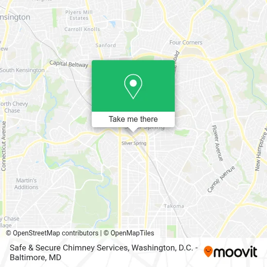 Safe & Secure Chimney Services map