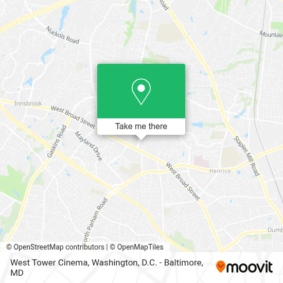West Tower Cinema map