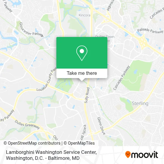 Lamborghini Washington Service Center map