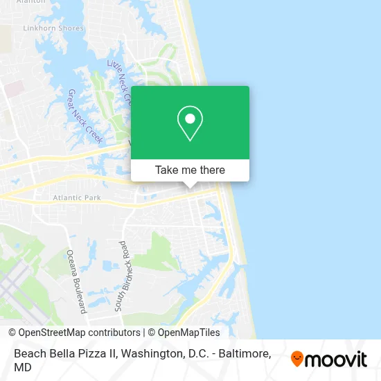 Beach Bella Pizza II map