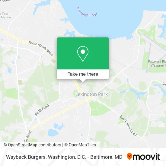 Wayback Burgers map