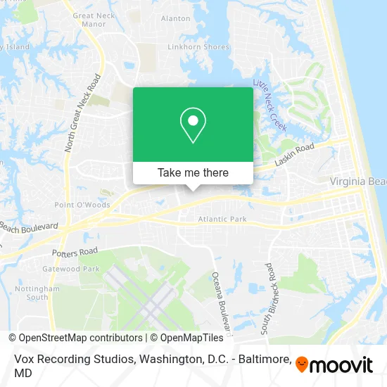 Vox Recording Studios map