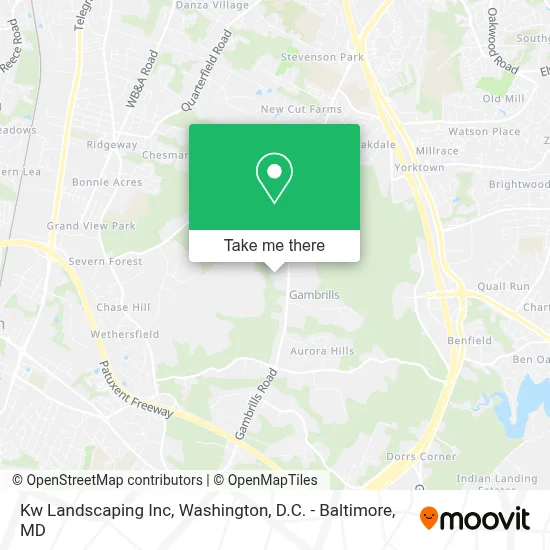 Kw Landscaping Inc map