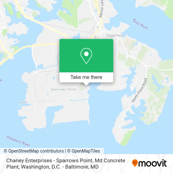 Chaney Enterprises - Sparrows Point, Md Concrete Plant map