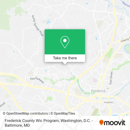Frederick County Wic Program map