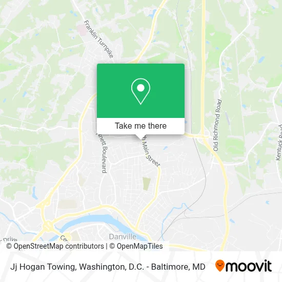 Jj Hogan Towing map