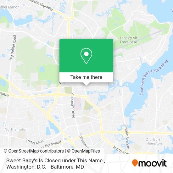 Sweet Baby's Is Closed under This Name. map