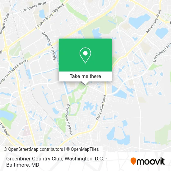 Greenbrier Country Club map