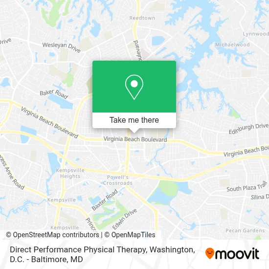 Direct Performance Physical Therapy map