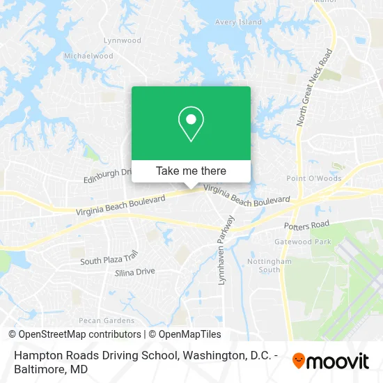 Hampton Roads Driving School map