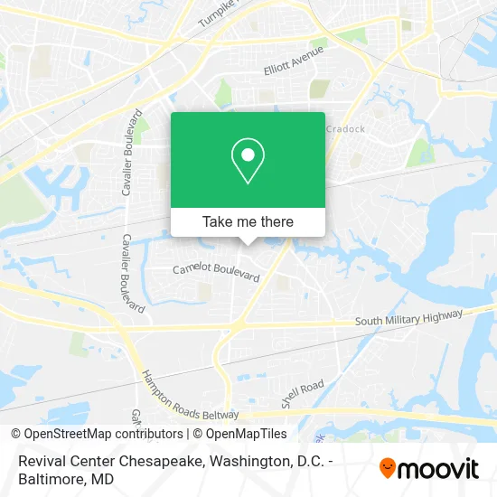Revival Center Chesapeake map