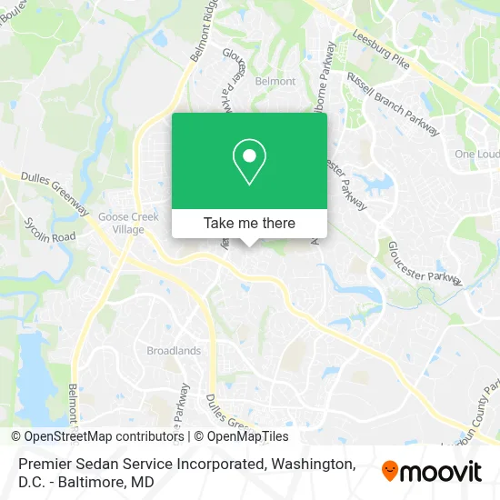 Premier Sedan Service Incorporated map