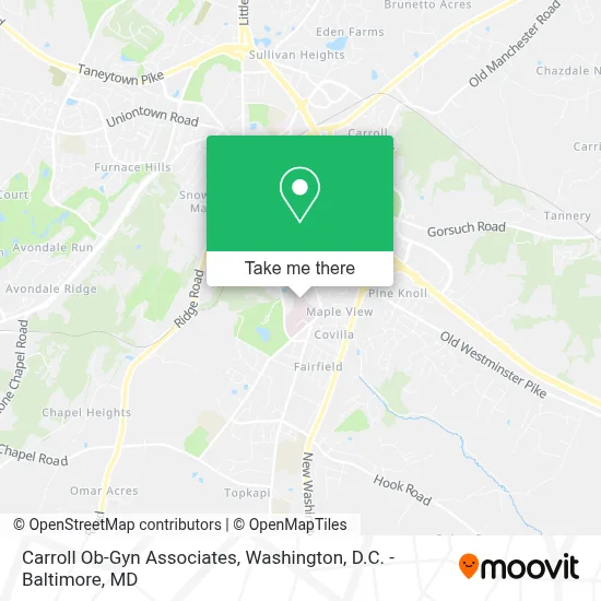 Carroll Ob-Gyn Associates map