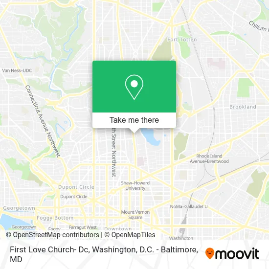 First Love Church- Dc map