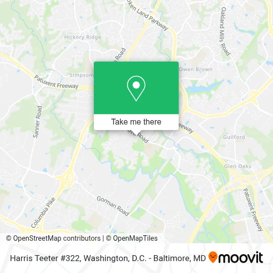 Harris Teeter #322 map