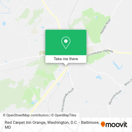 Red Carpet Inn Orange map