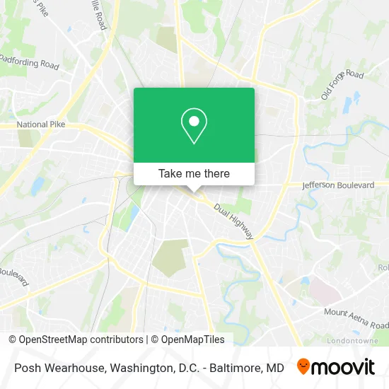 Posh Wearhouse map