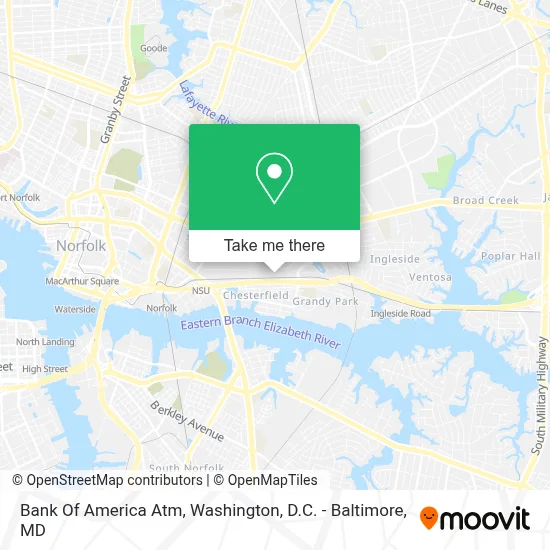 Bank Of America Atm map