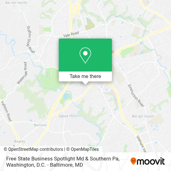 Free State Business Spotlight Md & Southern Pa map